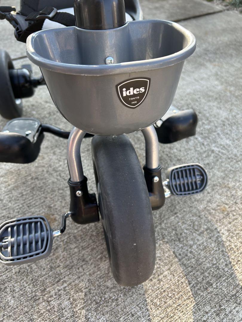 コンポフィット2 三輪車 デニムグレー ides アイデス コンポフィット2 デニムグレー 折りたたみ 手押し