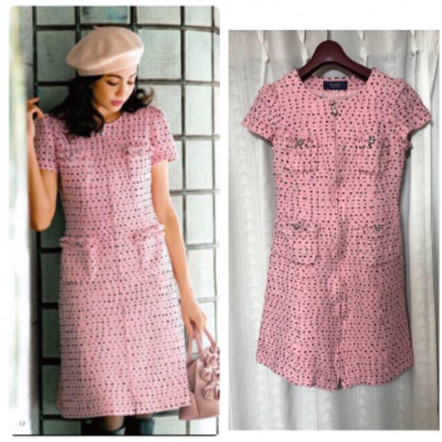 エムズグレイシー Pink Tweed One-piece エムズグレイシー Pink Tweed One-piece