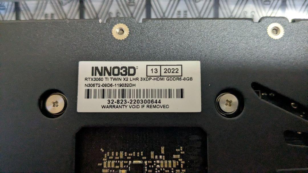 INNO3D 3060ti+Crucial ddr4 8GB×2(16GB)