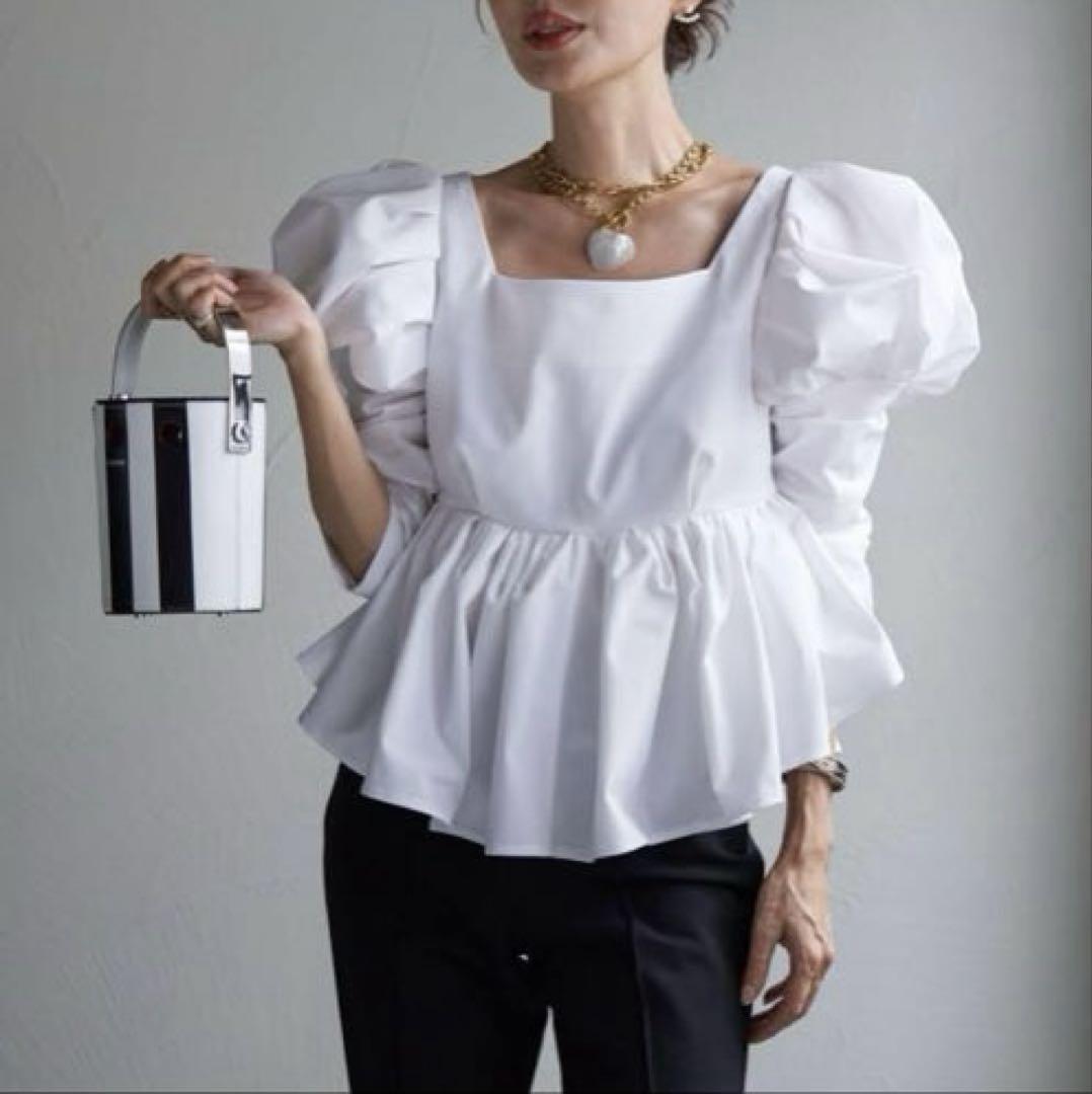 fete フェテ Candy blouse キャンディブラウス M ホワイト