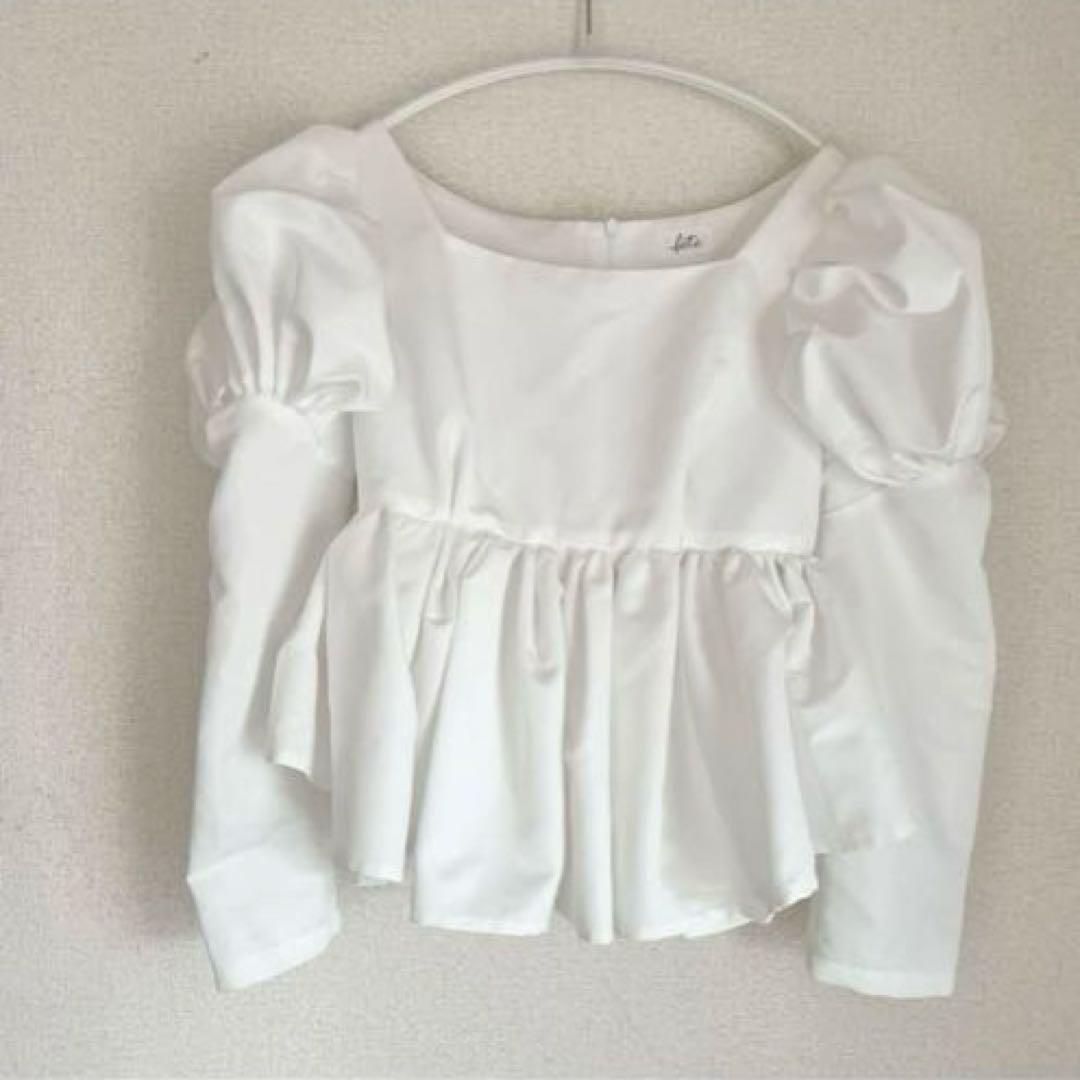fete フェテ Candy blouse キャンディブラウス M ホワイト