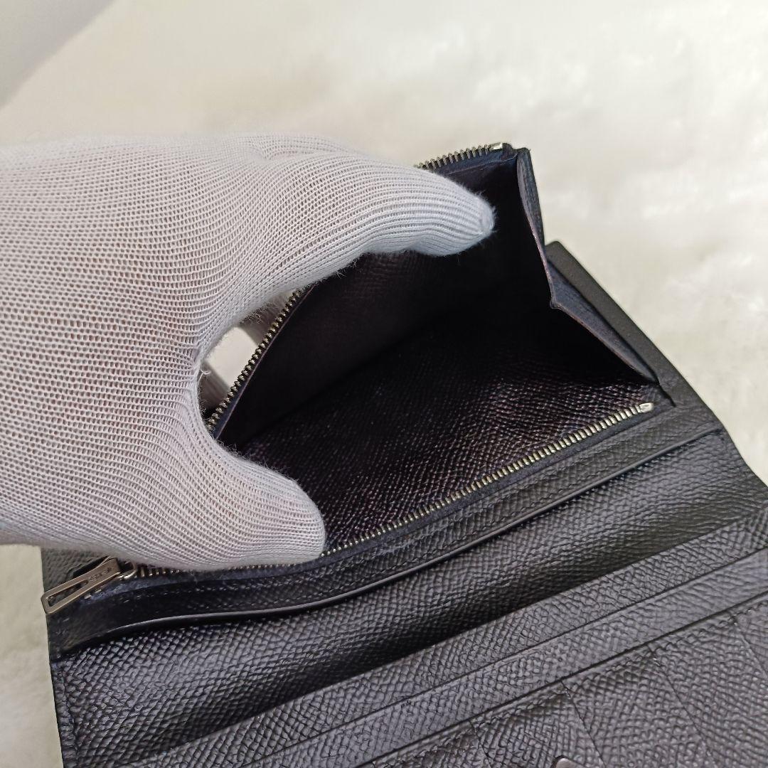 美品・訳有り) エルメス ベアンスフレ 長財布 HERMES ブラック 黒