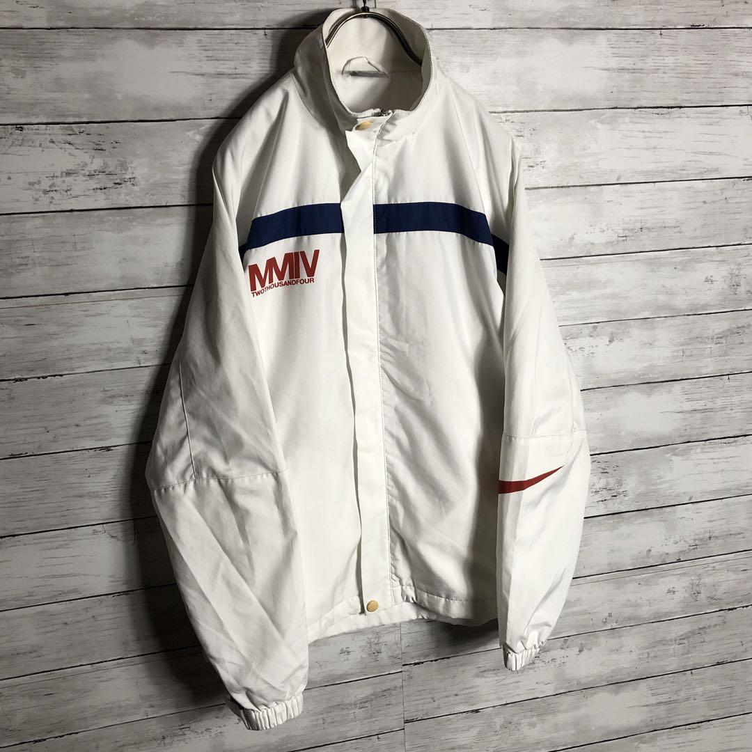 ナイキNIKE ナイロンジャケット アウター 白ホワイト スウッシュ