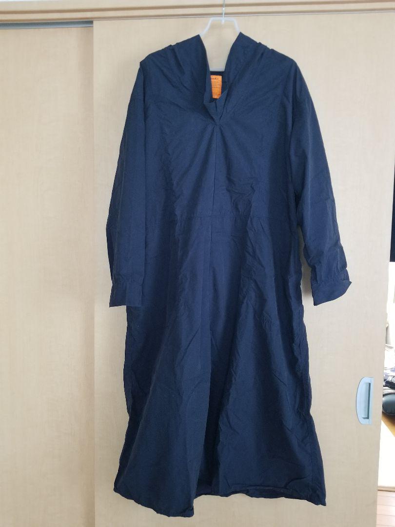 ニコアンド　マキシ丈ワンピース　ロングアウター　オーバーサイズ　紺色