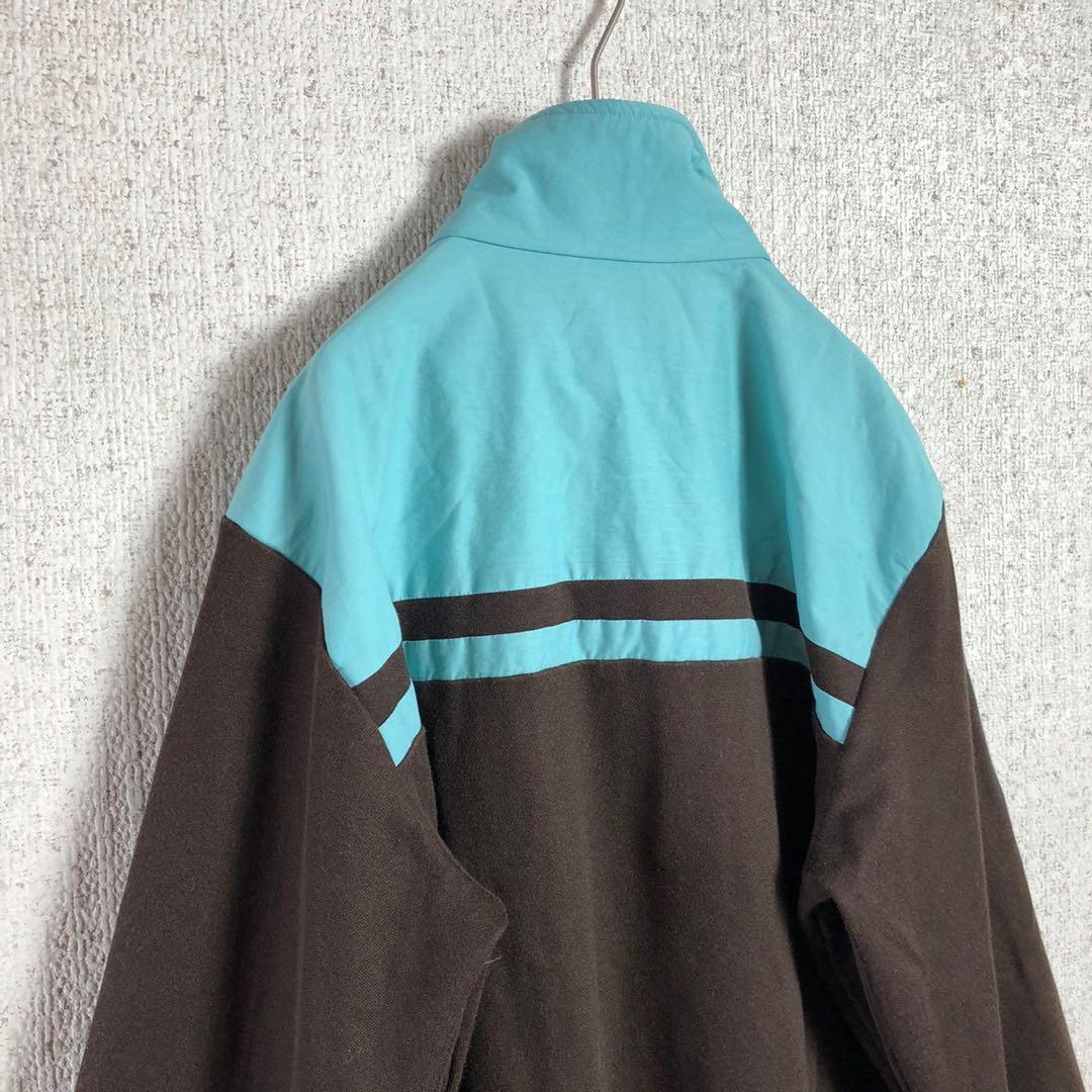 【希少カラー】adidasジャージ83-C生地切替 バイカラーブラウンy2k L