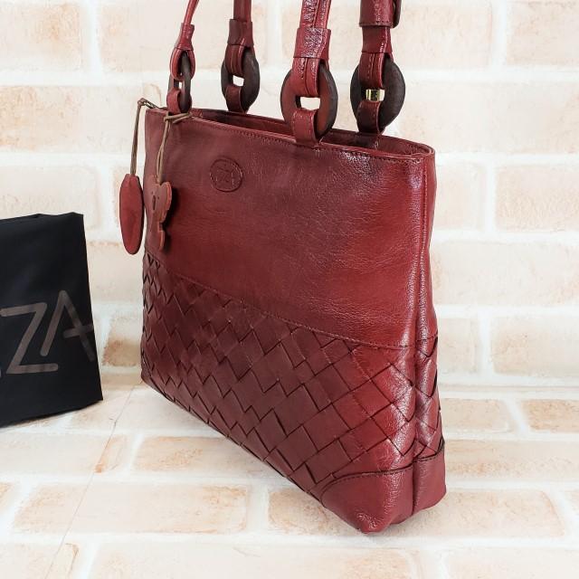 お得国産 美品 ハンドバッグ 日本製 コアラ TOtCs-m20156276198 イビザ IBIZA 編み込みレザー お得大人気