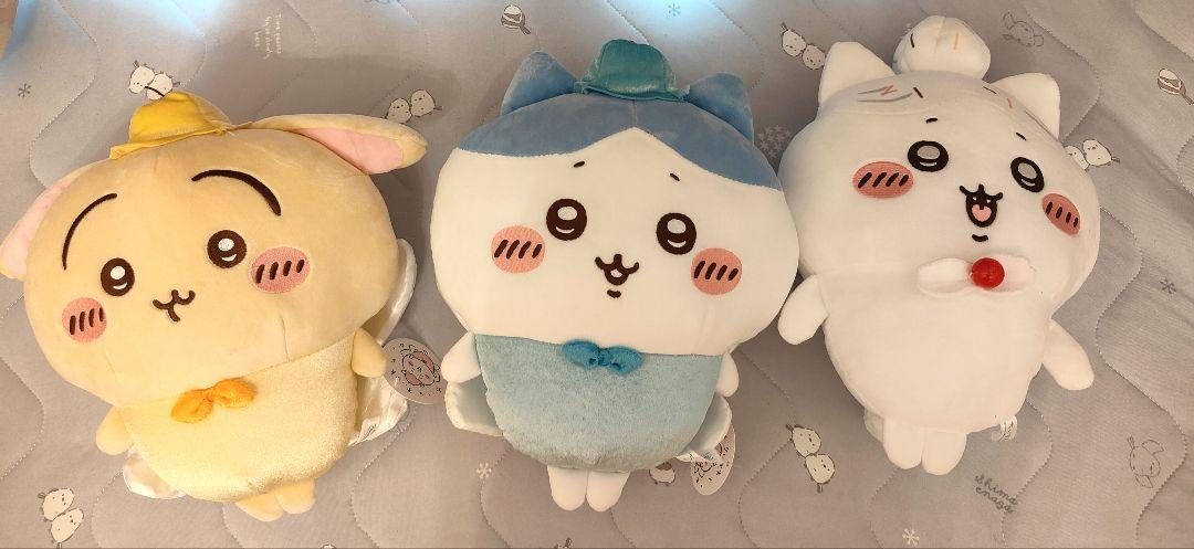 <値下げ>ちいかわ ぬいぐるみセット タグ付き ちいかわ - ちいかわ 誕生日BIGぬいぐるみ 全3種セット ちいかわ