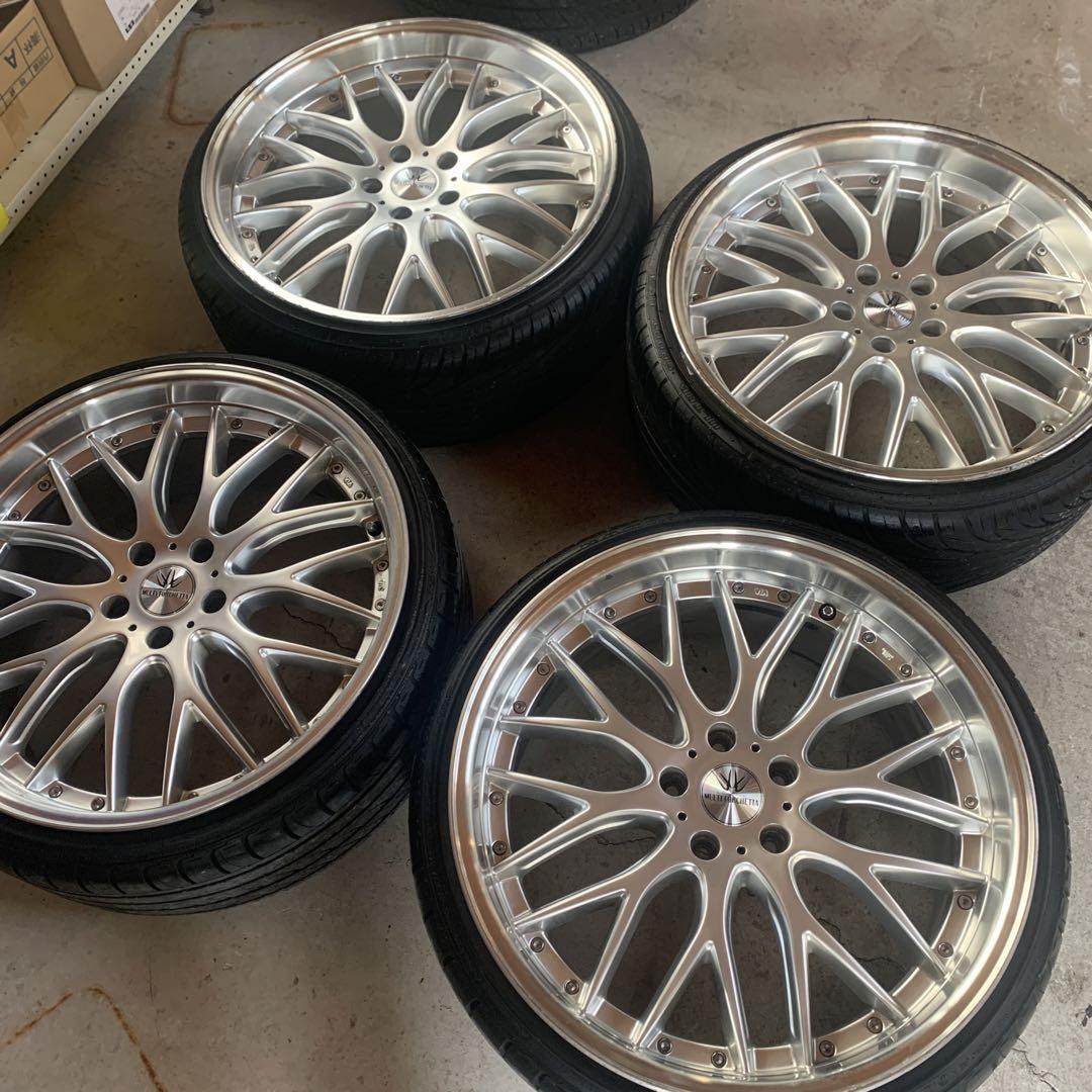 20インチアルミホイールタイヤ付き4本セット　　マルチフォルケッタ　中古品