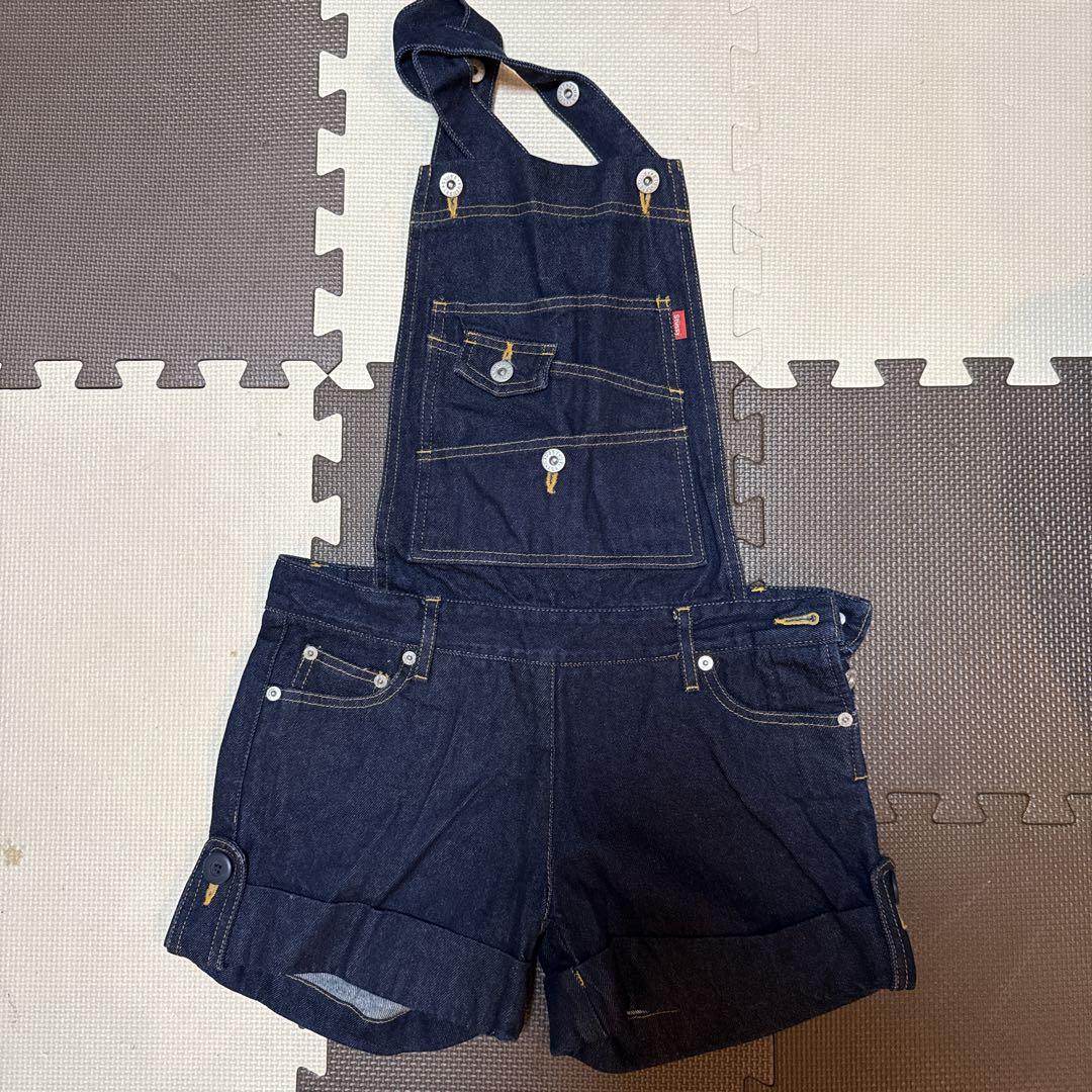 STUSSY デニムサロペットショートパンツ