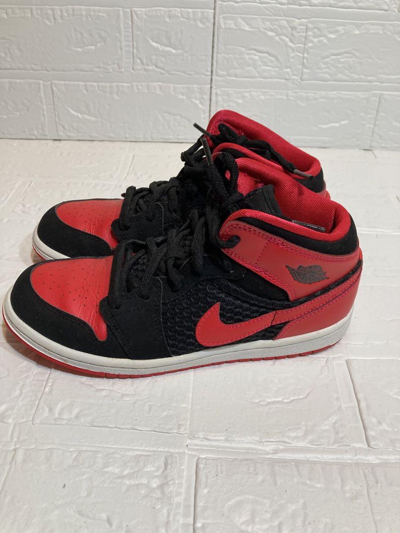 スニーカー NIKE JORDAN DUNK MID 22cm RED BLACK