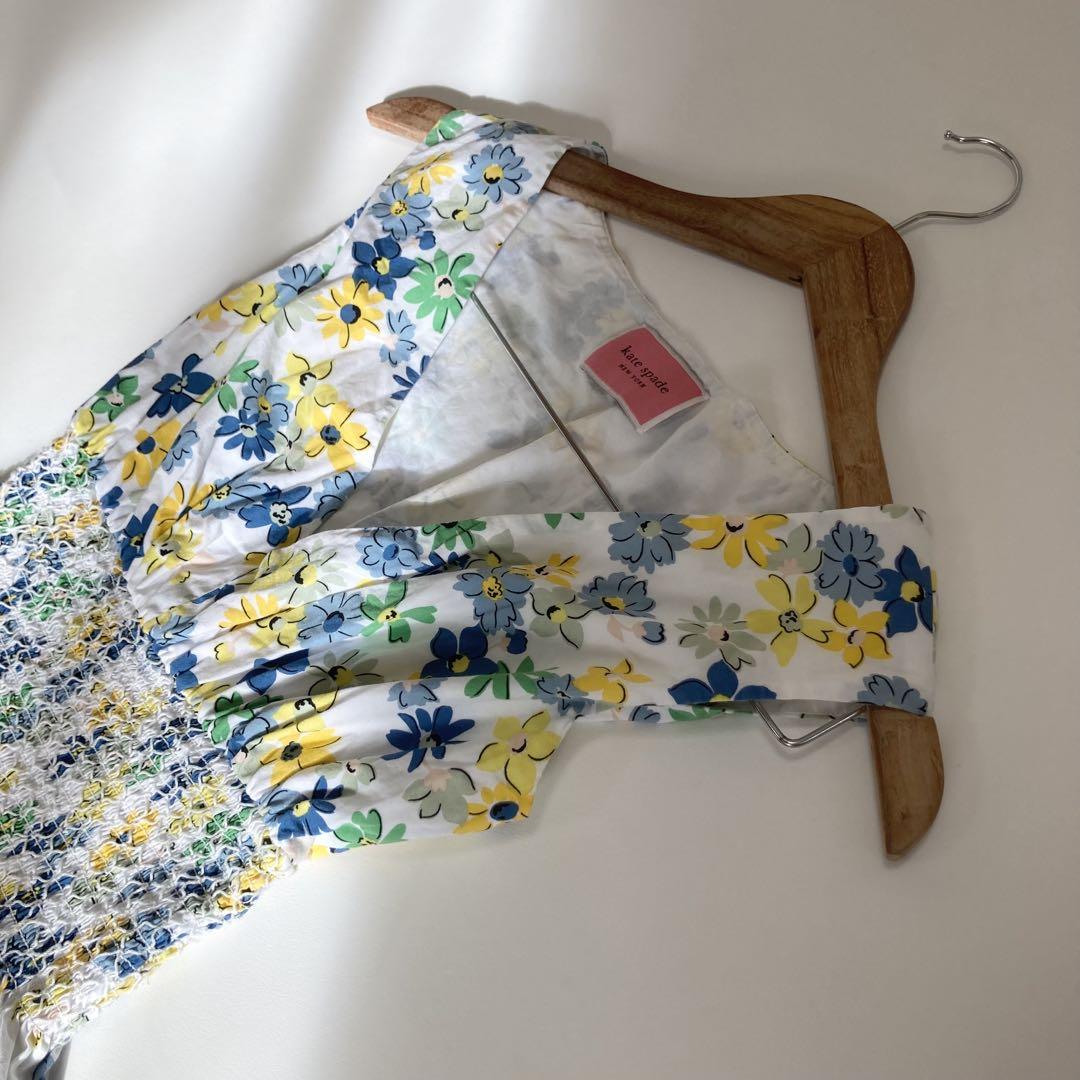 kate spade ケイトスペード☆花柄ノースリーブワンピース XS