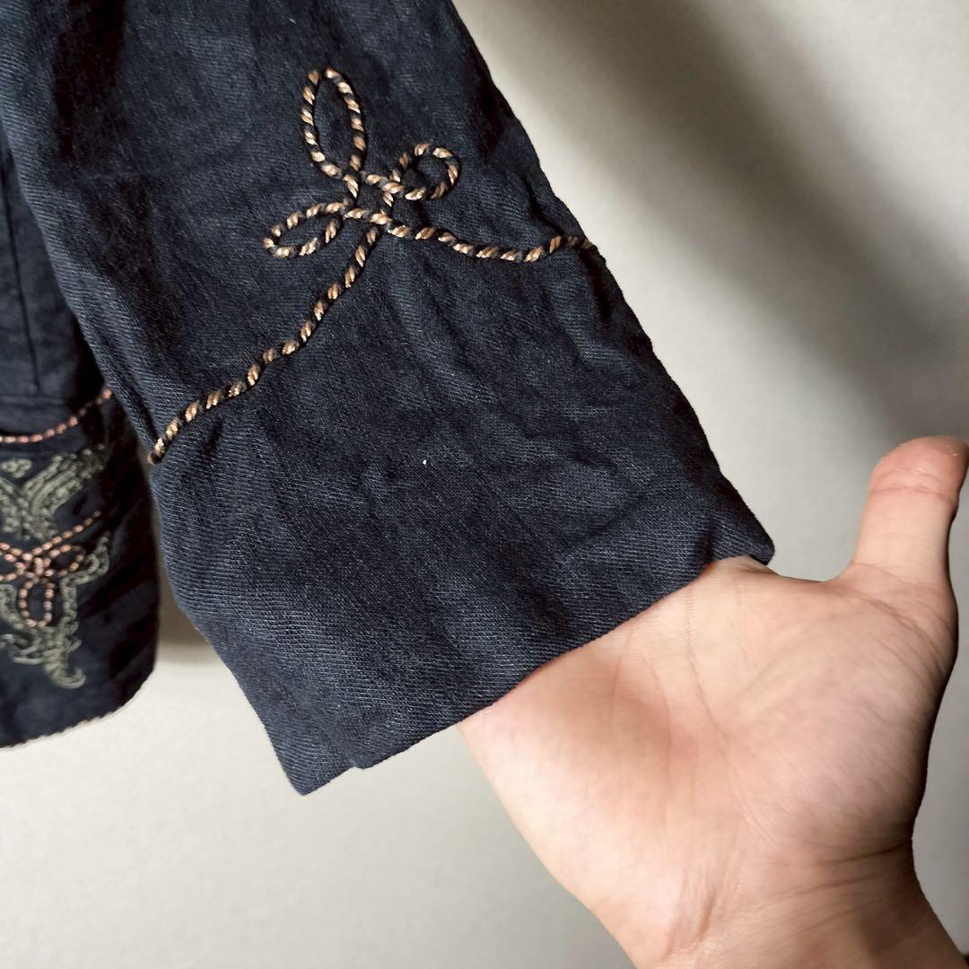 希少♡ドリスヴァンノッテン サテンシャツジャケット カーディガン 刺繍 リボン 希少♡ドリスヴァンノッテン サテンシャツジャケット