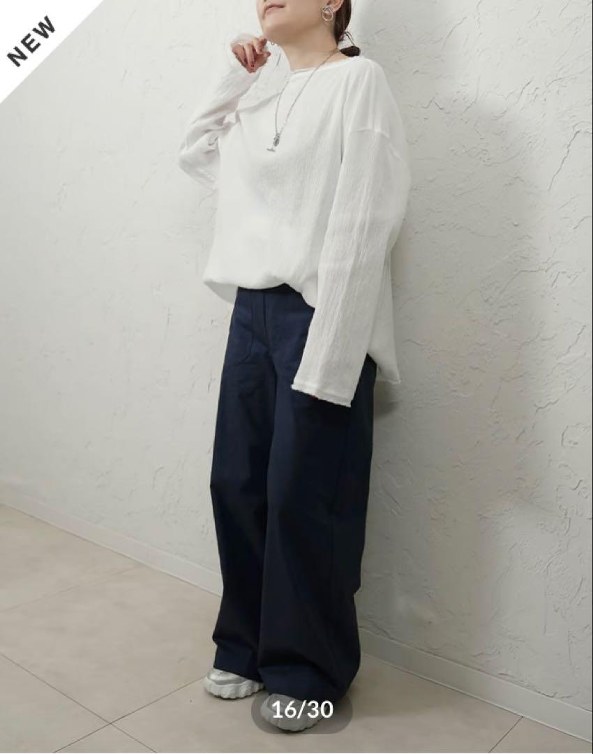 ピロッピ様専用 パシオーネ 楊柳プルオーバー Crape crew