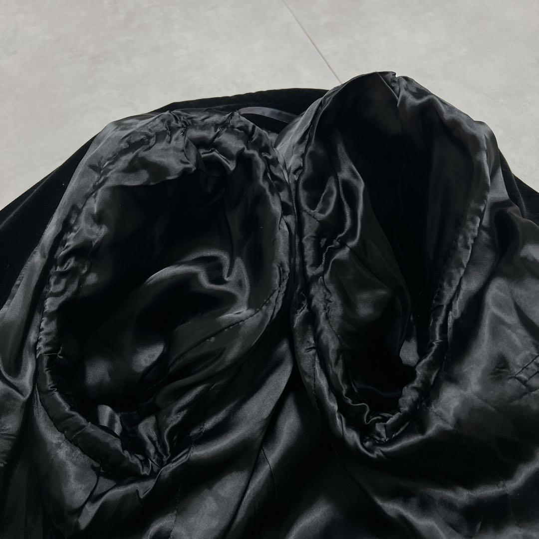 【新品同様】アルマーニコレツォーニ　ベルベット　チェスターコート　ベロア　黒