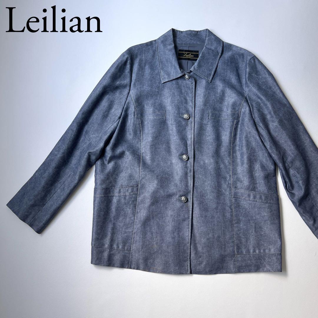 Leilian レリアン　シャツジャケット　トップス　アウター　ブルゾン