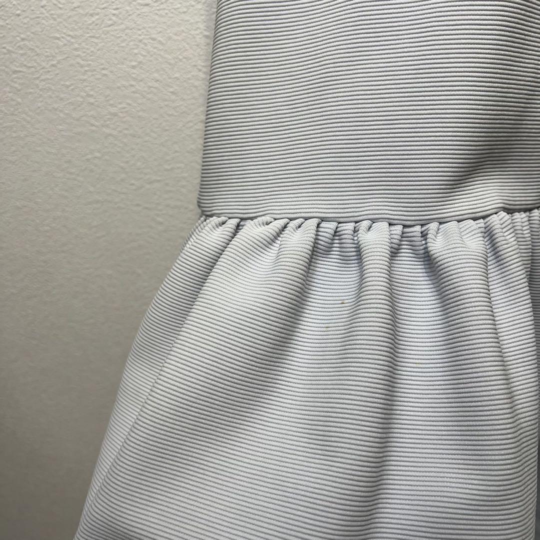 希少 現行 MIU MIU Aライン フリル ノースリーブ デザイン