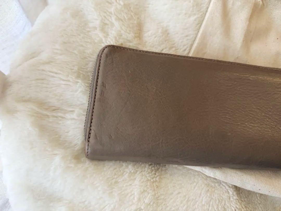 IL BISONTE グレージュ レザー 長財布