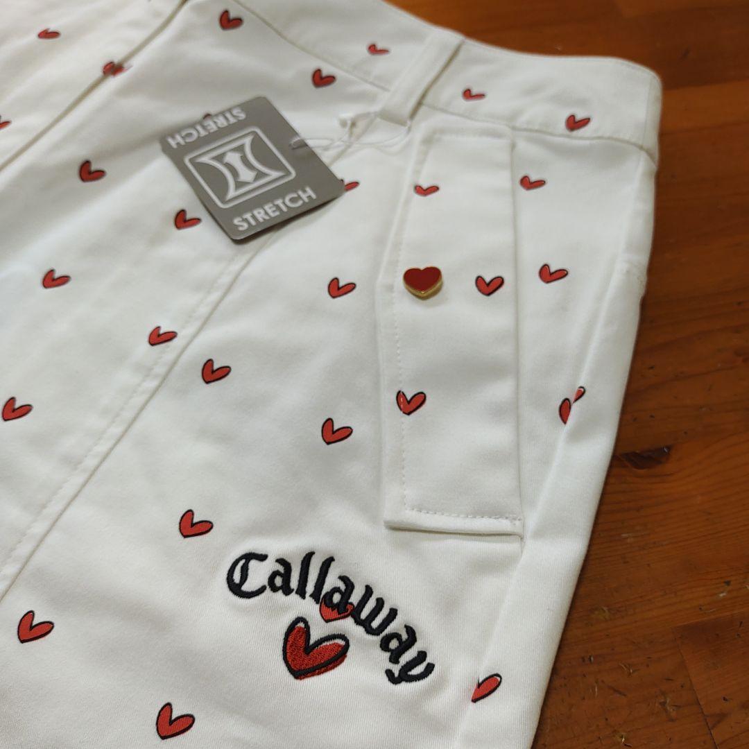Callaway ハート柄　ショートパンツ　ラブキャロウェイ　白　М　新品