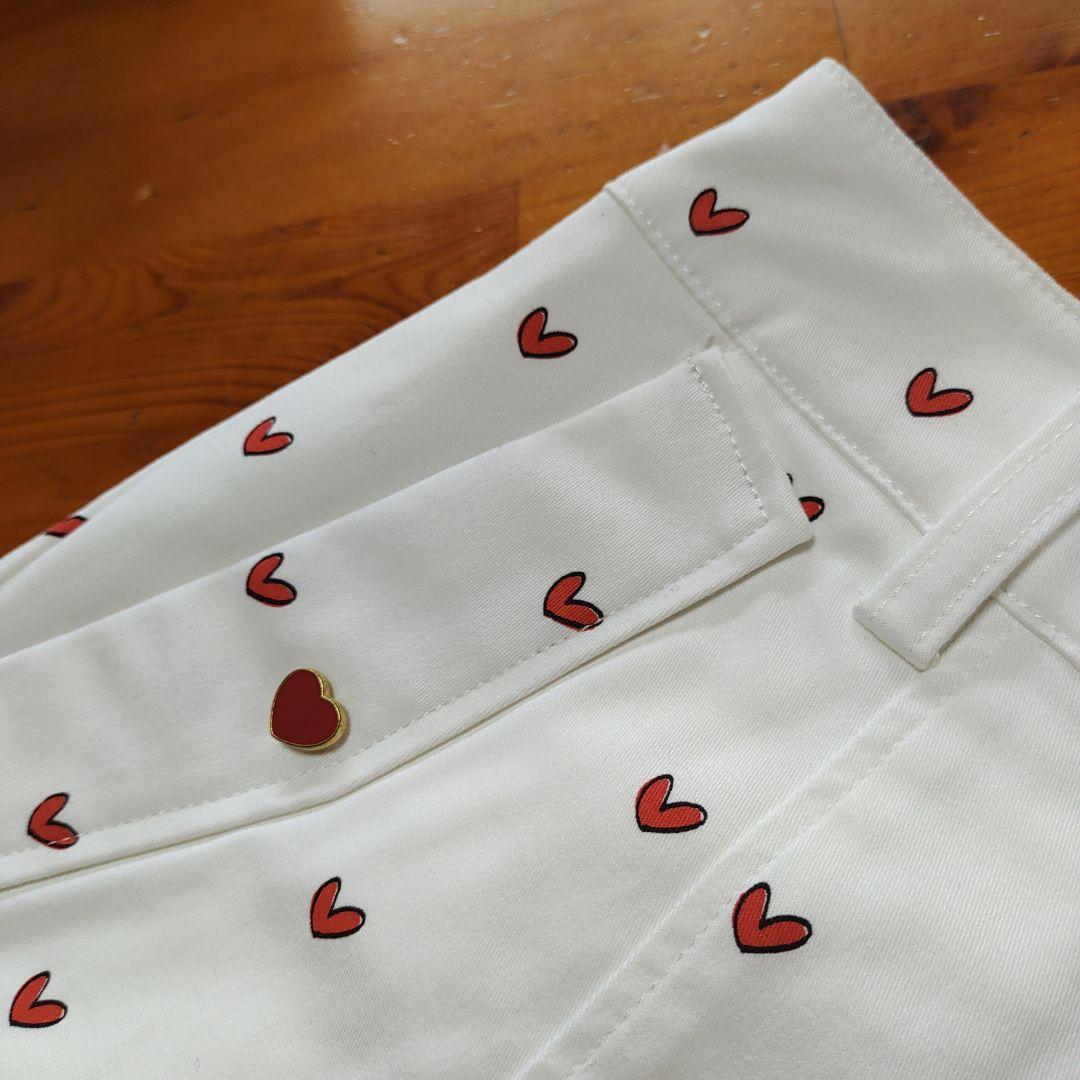 Callaway ハート柄　ショートパンツ　ラブキャロウェイ　白　М　新品