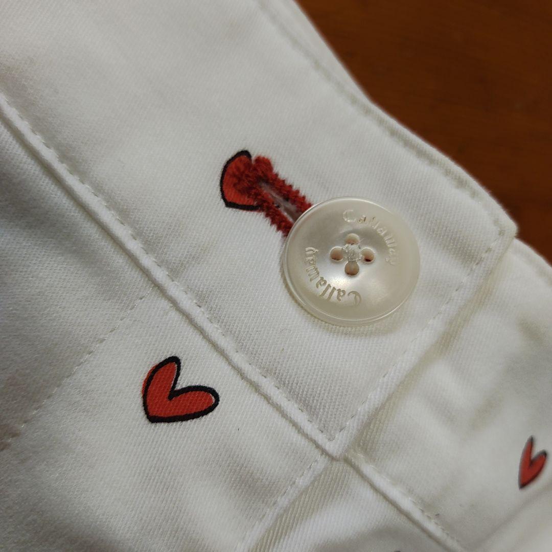 Callaway ハート柄　ショートパンツ　ラブキャロウェイ　白　М　新品