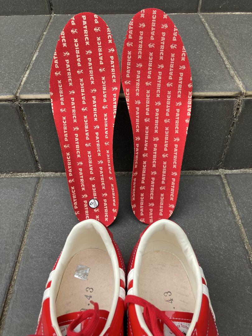 極美品❣️パトリック　アイリス　赤　エナメル　43 日本製　マラソン　パミール