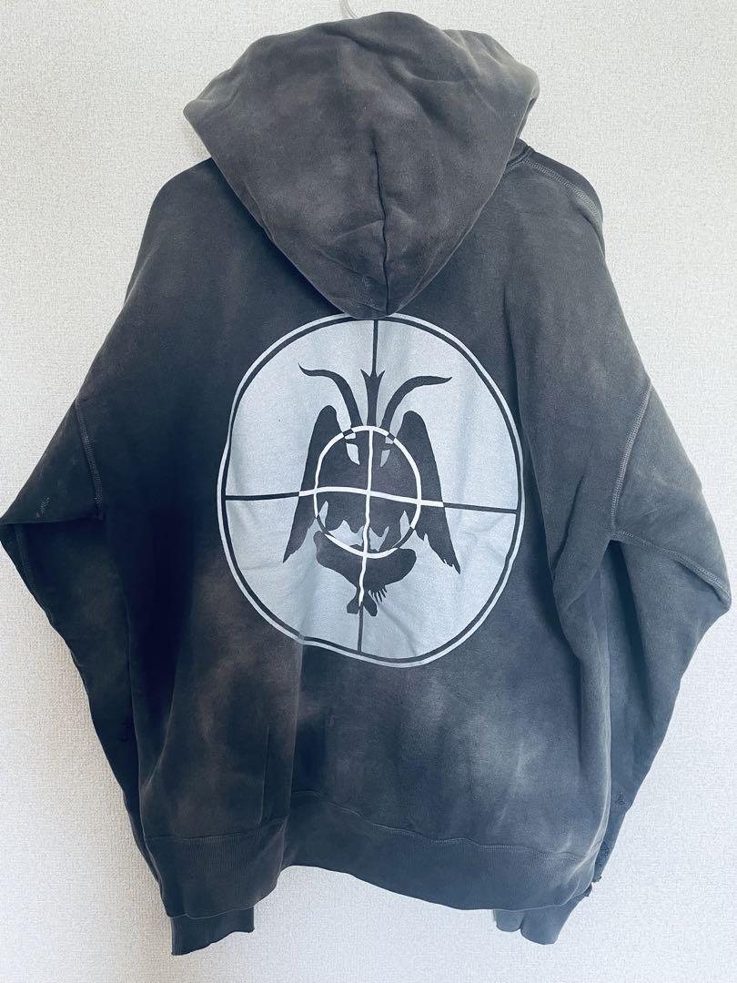 21AWSAINTMICHAELセントマイケルFOCUSパーカー ダメージ加工L