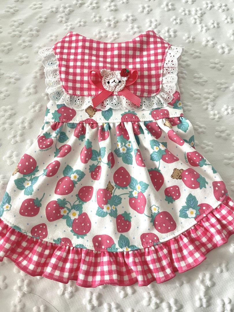 たかうさぎ犬服ハンドメイドワンピース