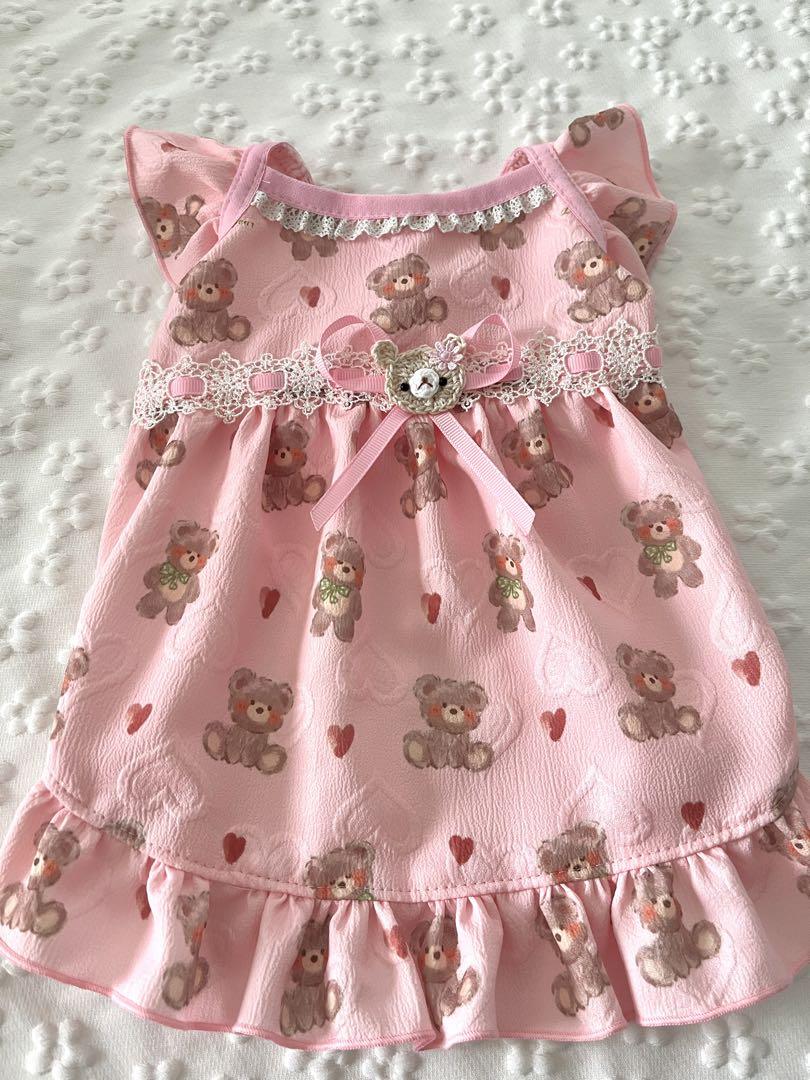たかうさぎ犬服ハンドメイドワンピース