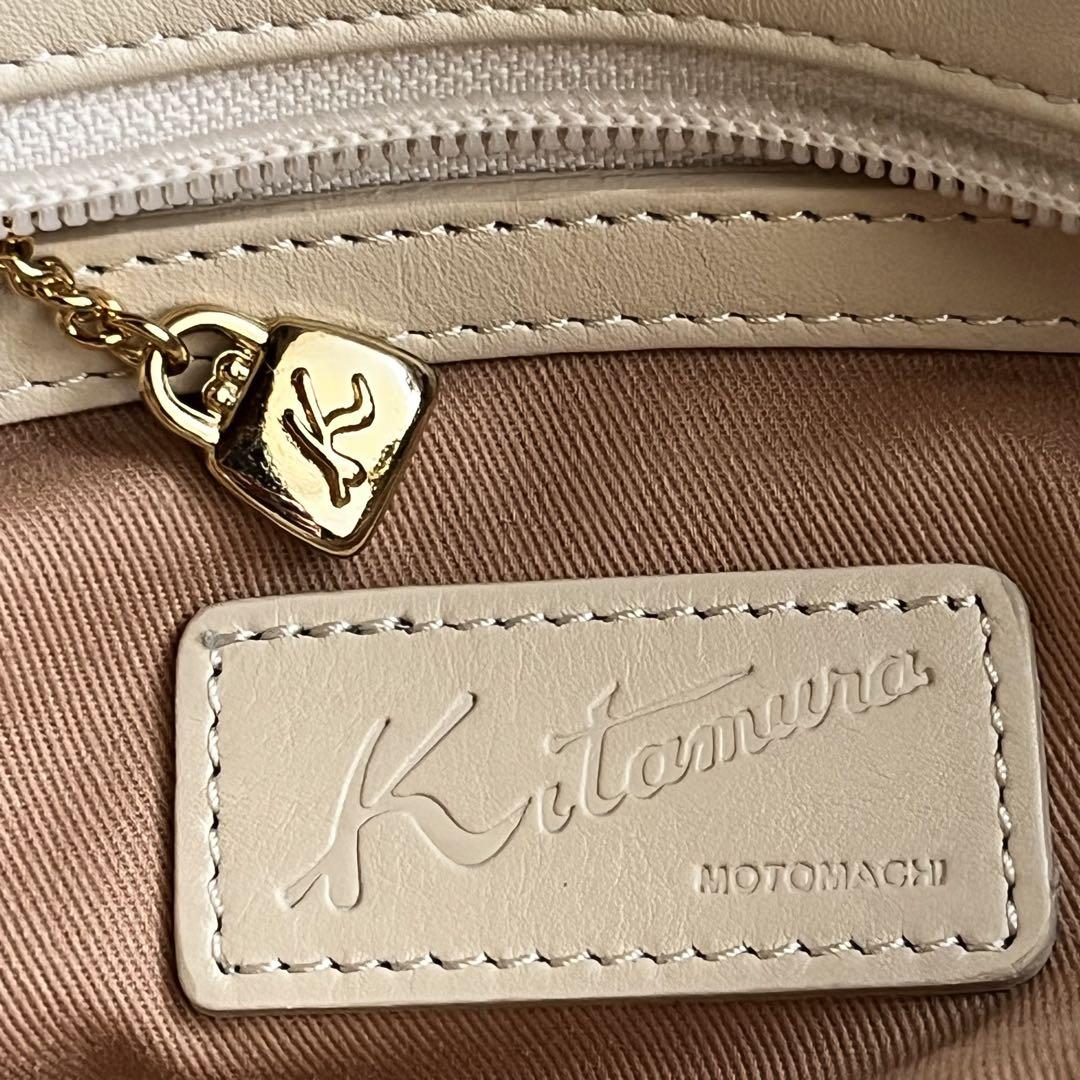 未使用級✨ Kitamura トートバッグ ドッグ犬 ゴールド金具 エンボス加工 未使用級✨ Kitamura トートバッグ ドッグ犬 ゴールド金具