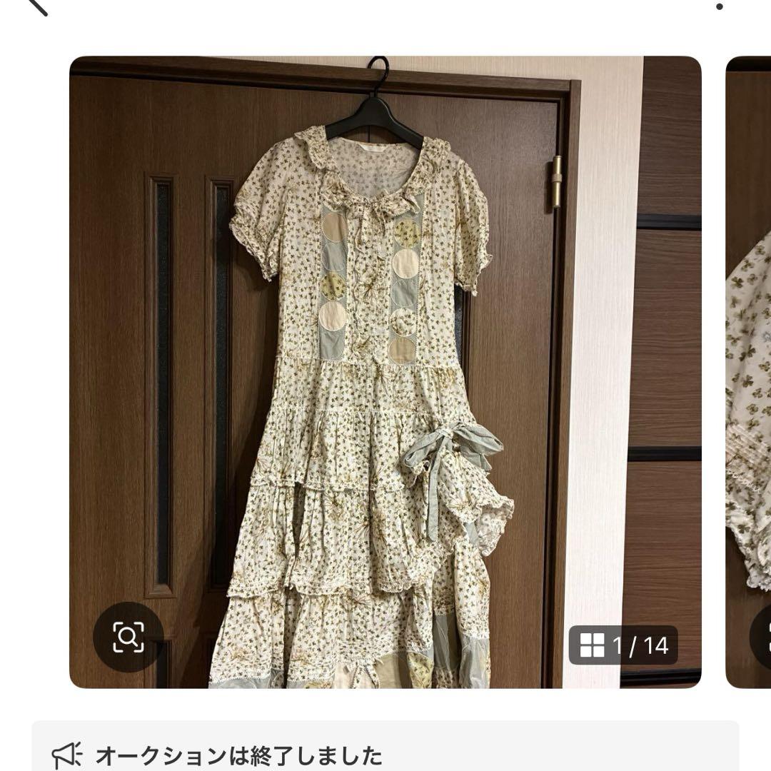 正規店仕入れの 夕*様 ピンクハウス フラワープリントパッチワーク半袖 ワンピース