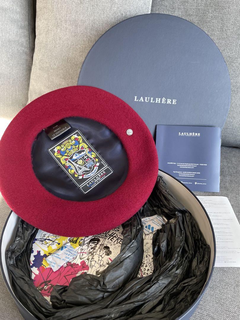 新品 LAULHERE  ロレール  ハンチング　ベレー帽　ボルドー