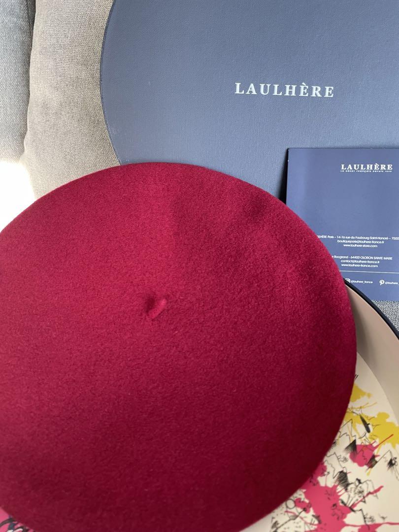 新品 LAULHERE  ロレール  ハンチング　ベレー帽　ボルドー
