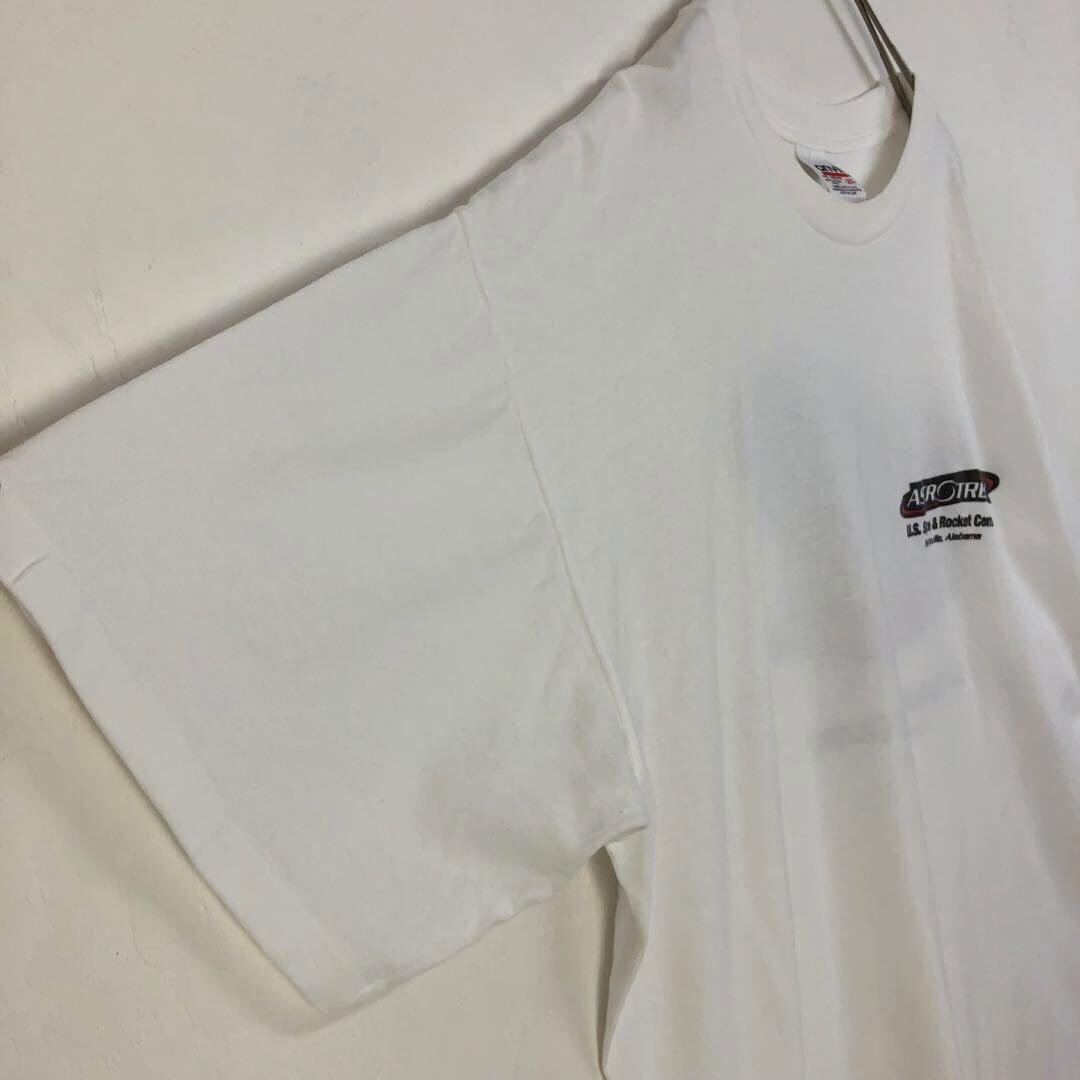 2786 90s シングルステッチ 宇宙　ロケット　半袖　Tシャツ　白　2XL
