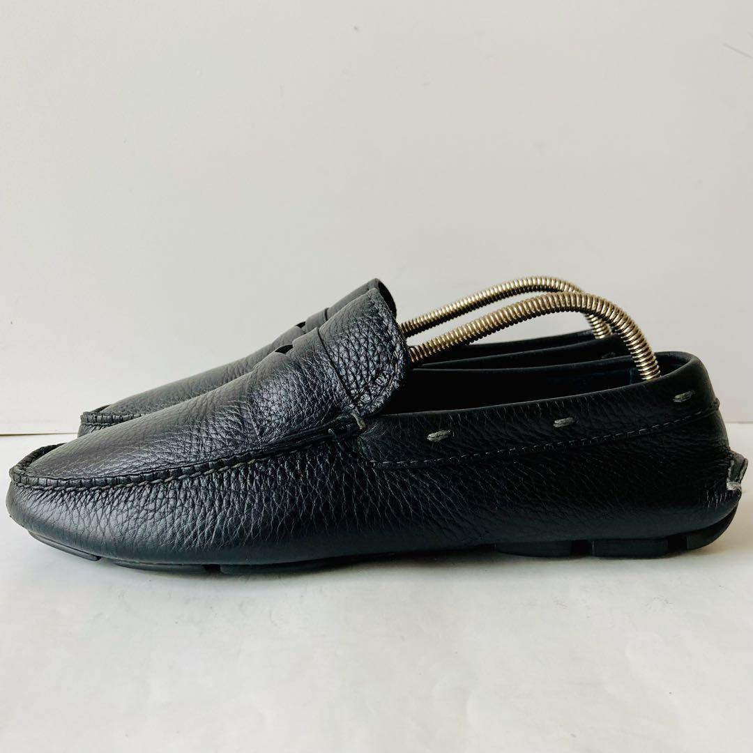 【美品】PRADA プラダ 黒 コインローファー 24.5cm 除菌・消臭済み