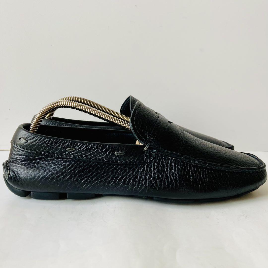 【美品】PRADA プラダ 黒 コインローファー 24.5cm 除菌・消臭済み