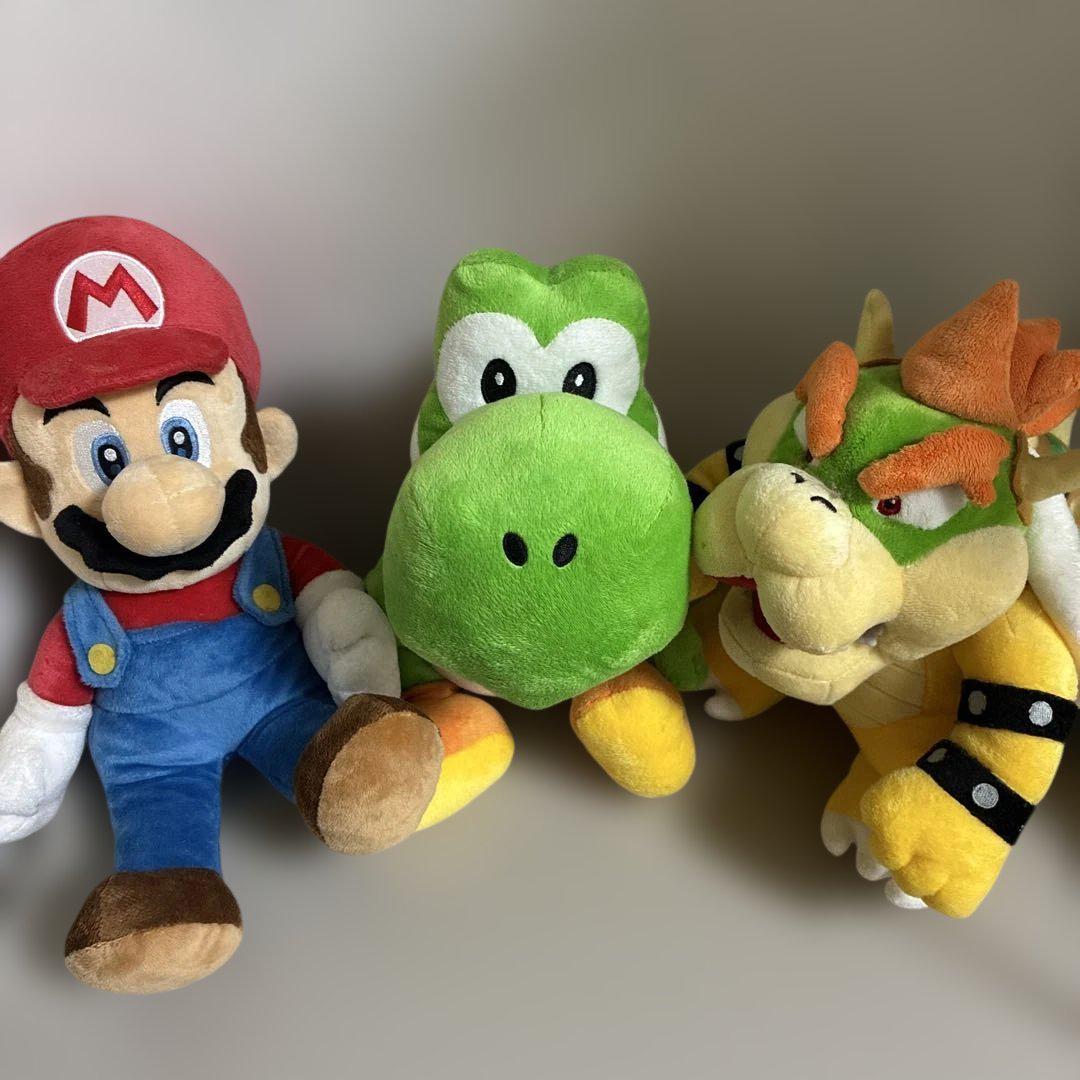 ヨッシーとコクッパのぬいぐるみセット マリオ ヨッシー クッパ ぬいぐるみ 3体セット - メルカリ