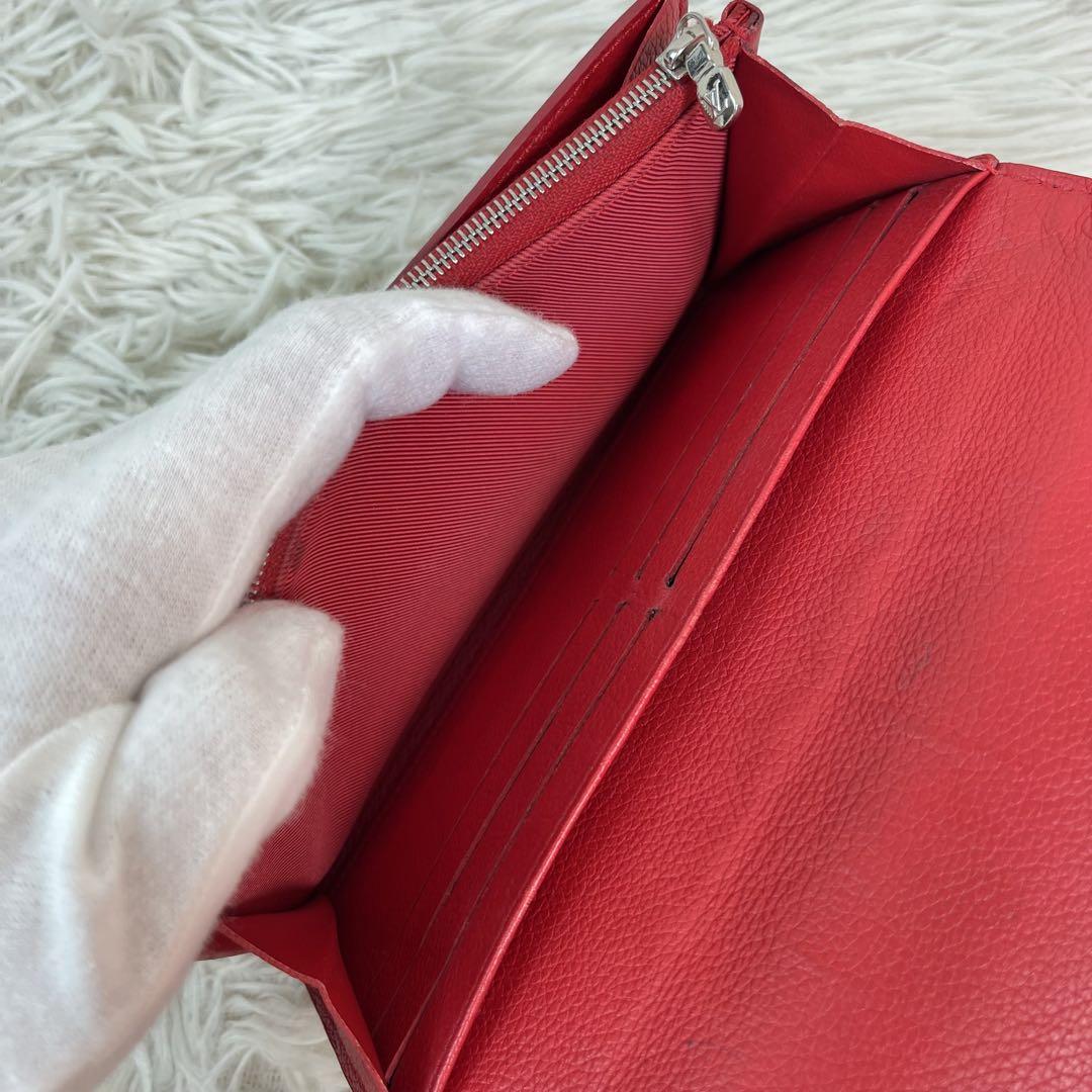 良品✨ルイヴィトン ポルトフォイユ ロックミー 長財布 赤 レッド 金具