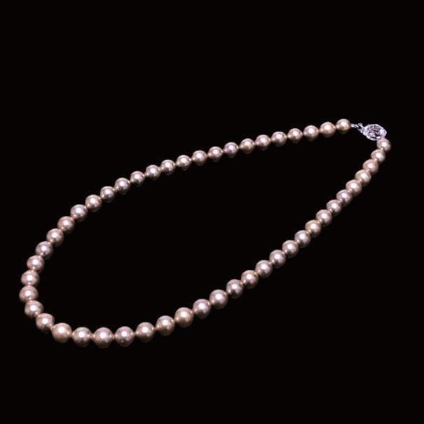 ●8.5mm玉 本真珠 パールネックレス/am-A-209-5582-6.6