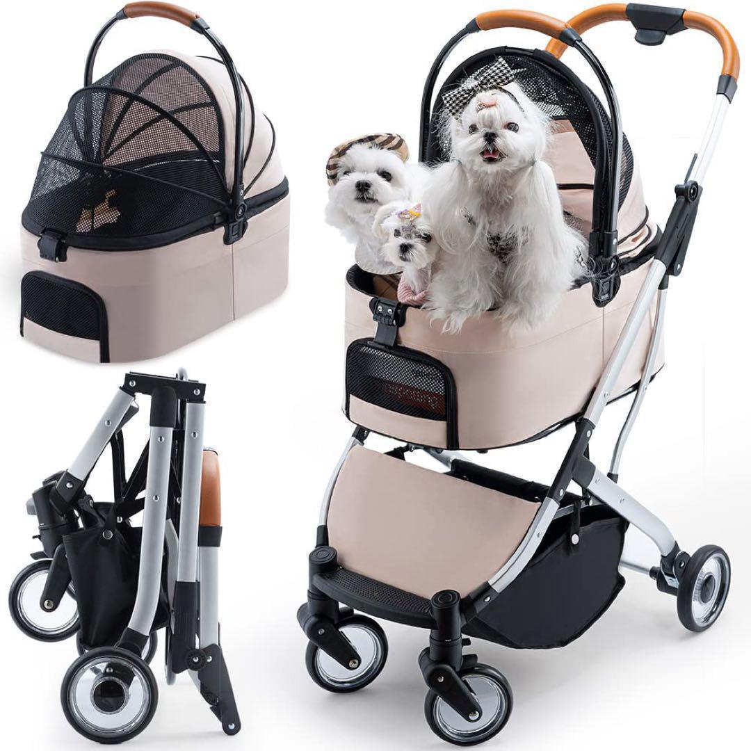 新品 ペットカート 折畳み 軽量 コンパクト おしゃれ バギー 4輪 犬 猫