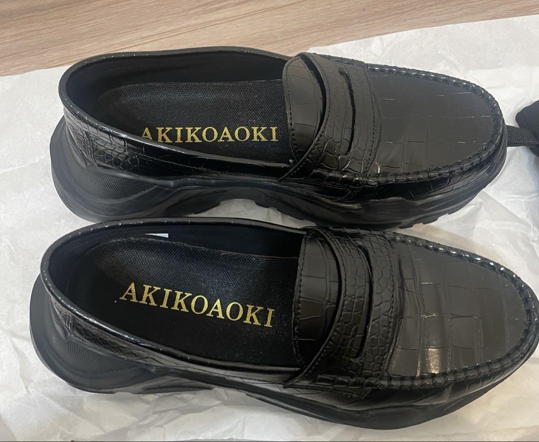 アキコアオキRegulated Gravity-crocodile ローファー