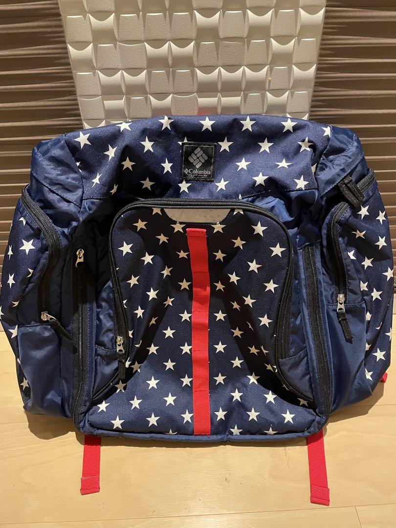 美品　Columbia 星柄ネイビー旅行バッグ　コロンビア　修学旅行