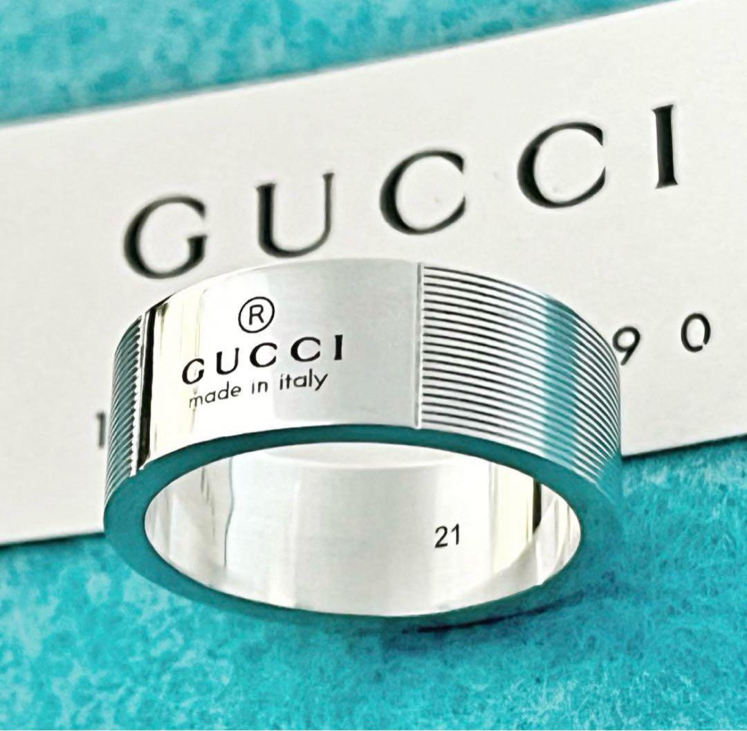 極美品‼️GUCCI 指輪　ロゴリング　20号