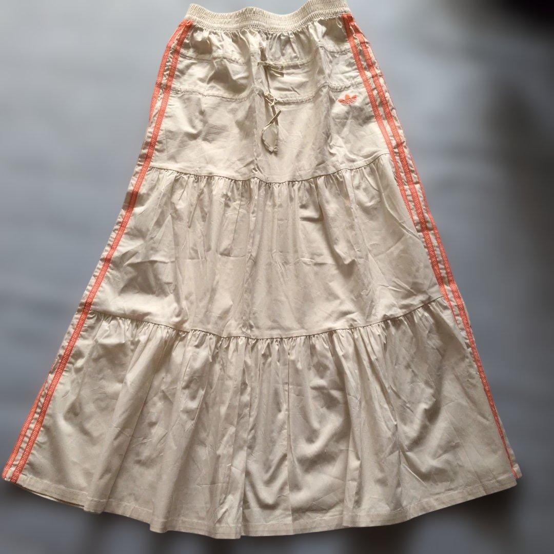 adidas フ スカート XL アイボリーXL LL adidas