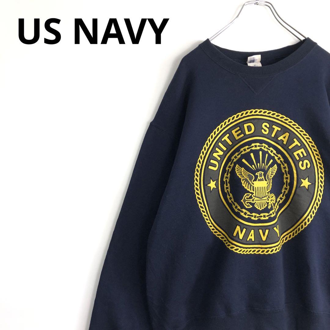 米軍 米海軍 リフレクタープリント スウェット トレーナー プルオーバー.