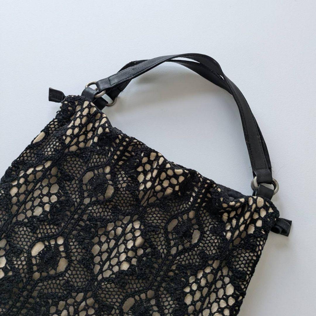ドリスヴァンノッテン　レース　ハンドバッグ　ブラック　トートバッグ
