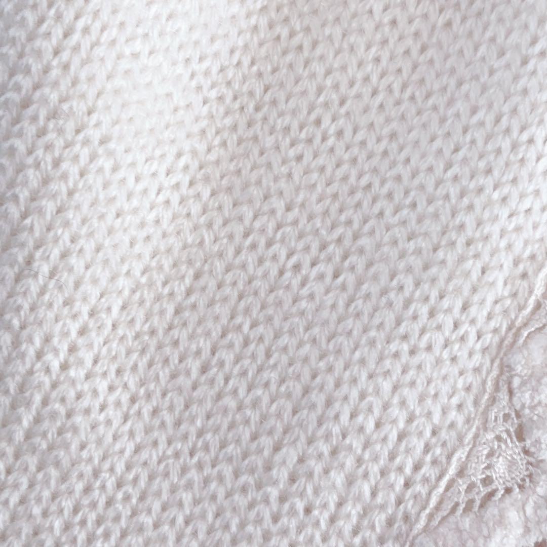 LIZLISA ファー　長袖　トップス　ニット　アイボリー　ギャル系 LIZLISA ファー 長袖 トップス ニット アイボリー ギャル系