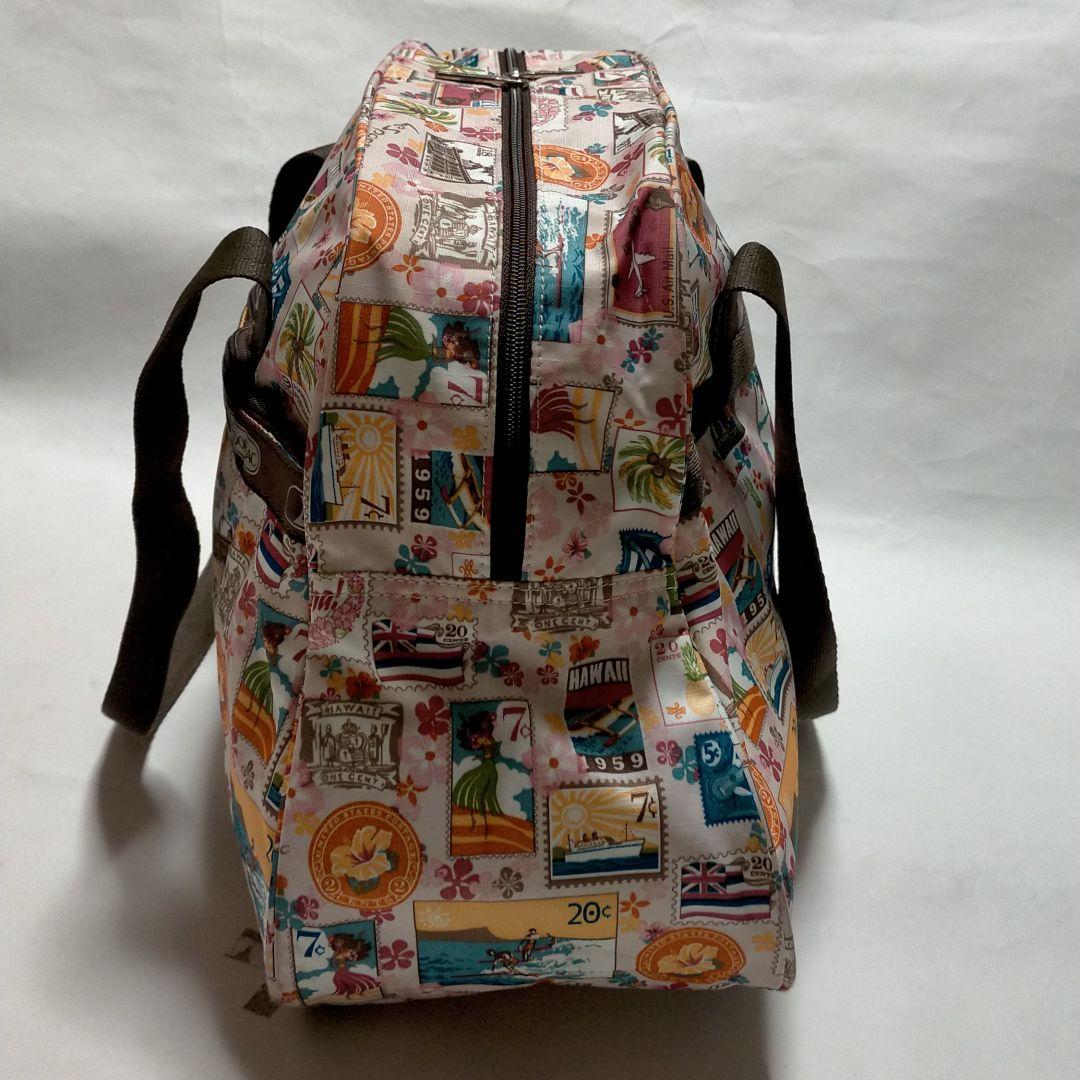【レア 限定品 格安 良品】レスポートサック レイアロハ 切手柄 総柄 バッグ