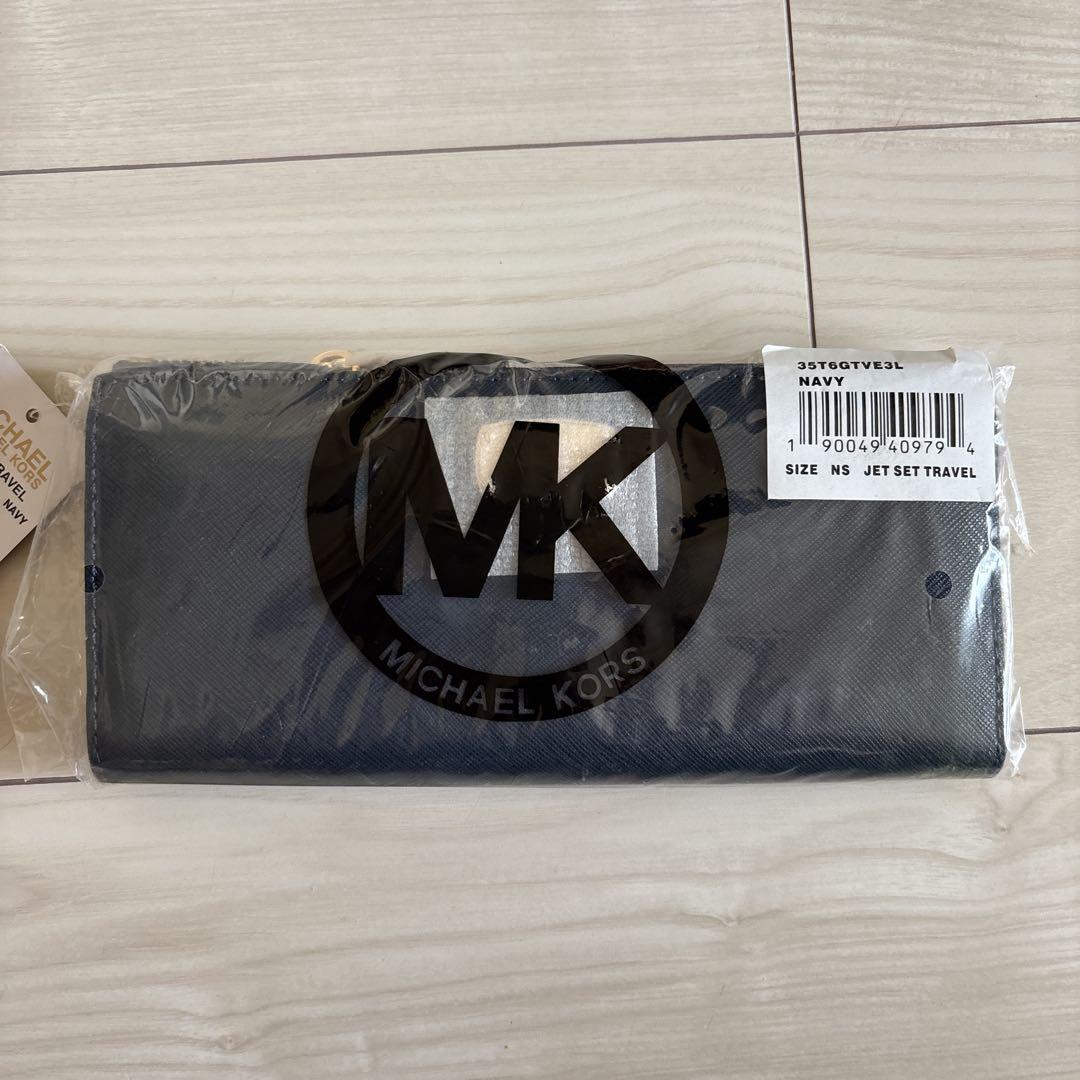 MICHAEL KORS JET SET TRAVEL 長財布 ネイビー