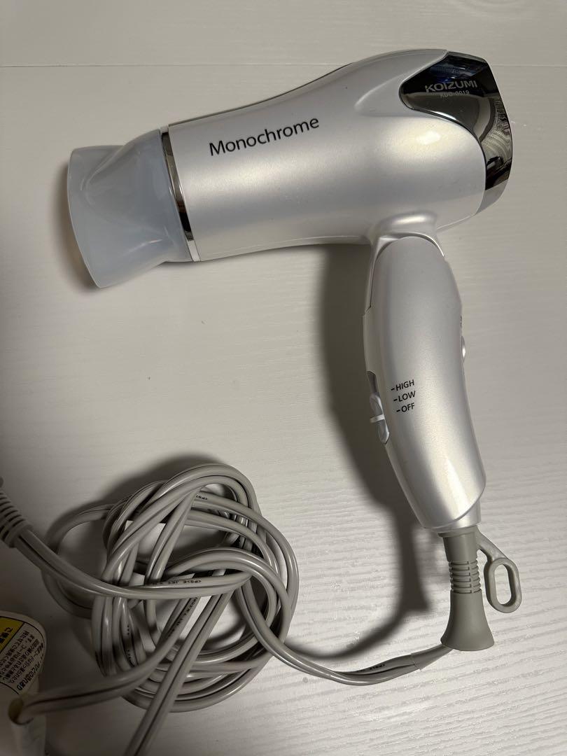 コイズミ ヘアドライヤー 海外対応 ホワイトKDD-0019/WH モノクローム