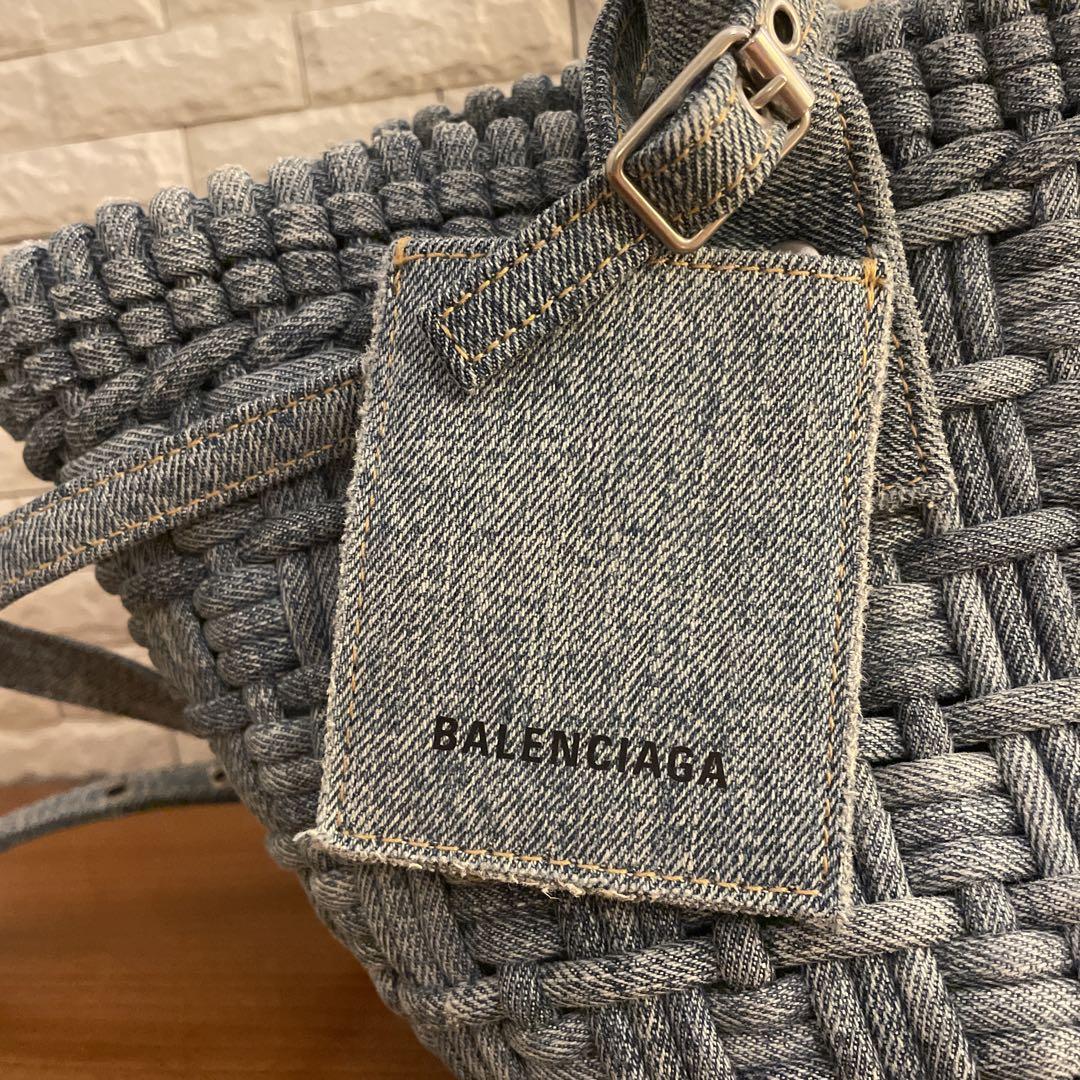 ★美品★BALENCIAGA ビストロ デニム バスケットBAG xs